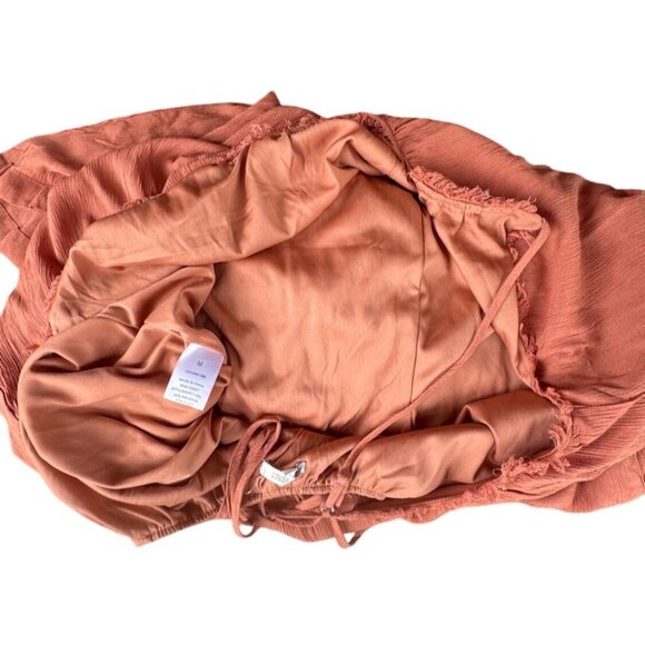 Veveret Womens M Boho Wide-Leg Jumpsuit Romper With Adjustable Straps 100% rayon - Picture 14 of 14